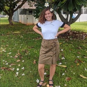 Ann Taylor Mid-length Button Up Skirt